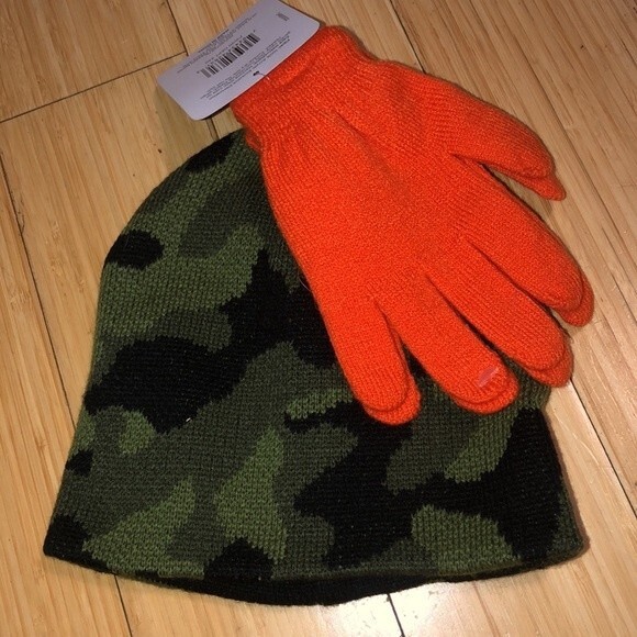 Youth Camo Hat & Glove Set NEW NWT - Picture 2 of 2
